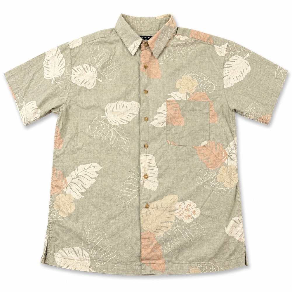 Vtg World Island Hawaiian Shirt Mens Large Floral Tropical Camp Aloha USA 90s